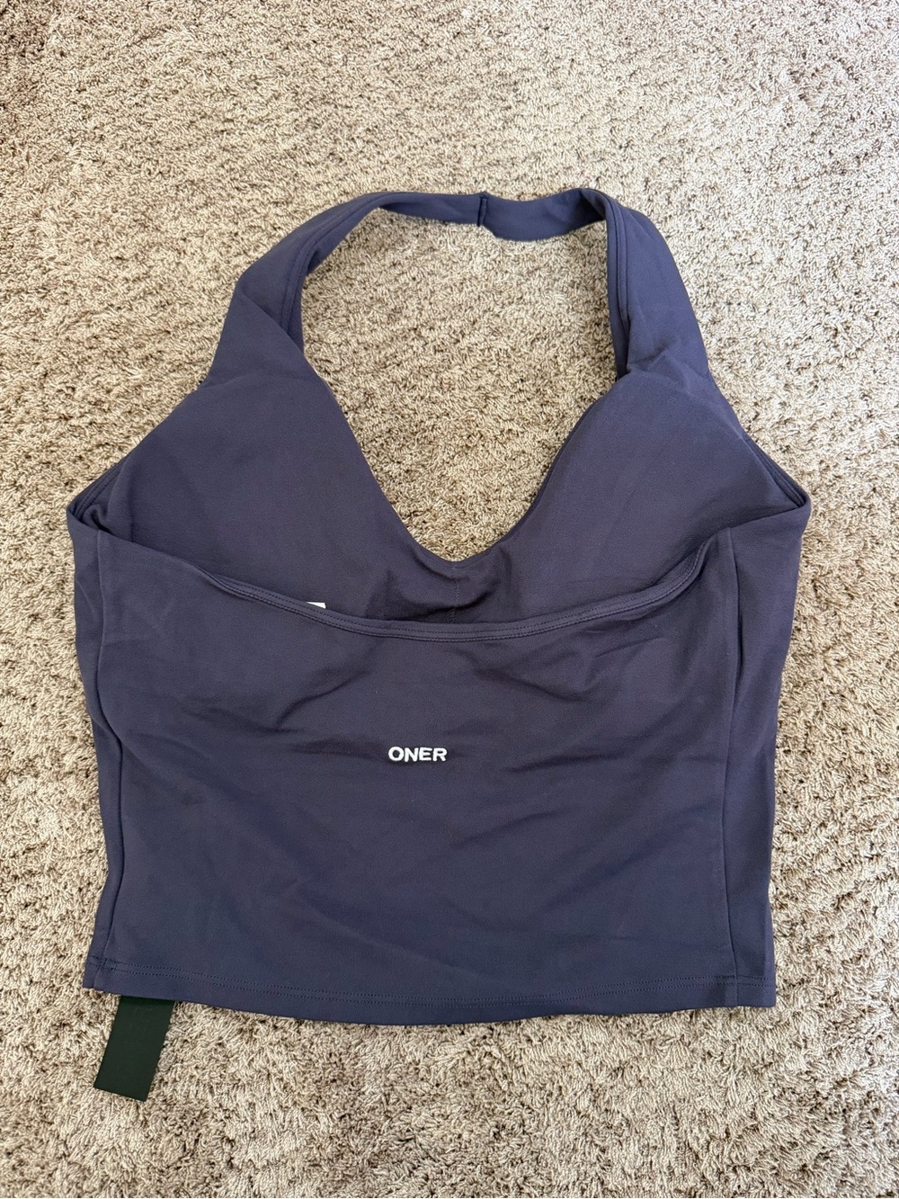 NWT: Oner Active Navy Halter Crop Tank Top - Picture 4 of 5